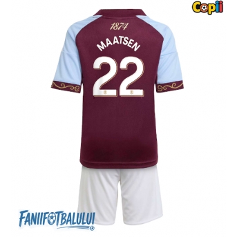 Aston Villa Ian Maatsen #22 Echipament de Fotbal Replică 2025-26 Copii Acasa (+ Șorturi)